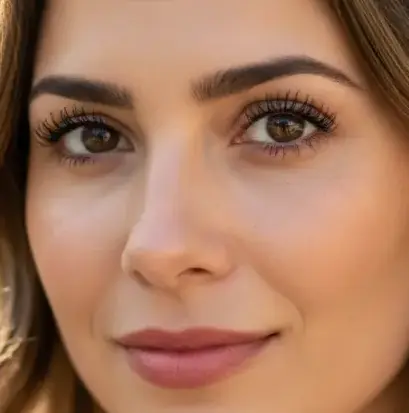 Charly Baron geschminkte Augen mit Mascara und Kajal